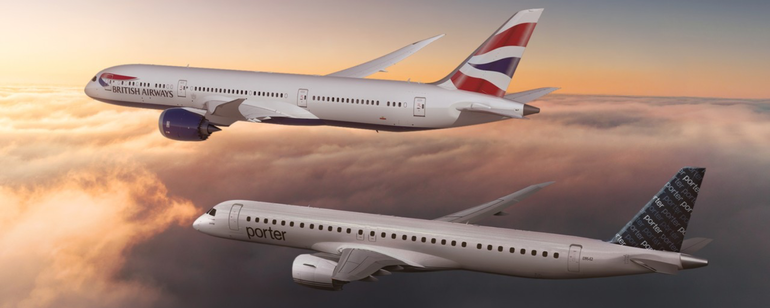 British Airways and Porter Codeshare Agreement: 17 Canadian Destinations, One Ticket, More Avios