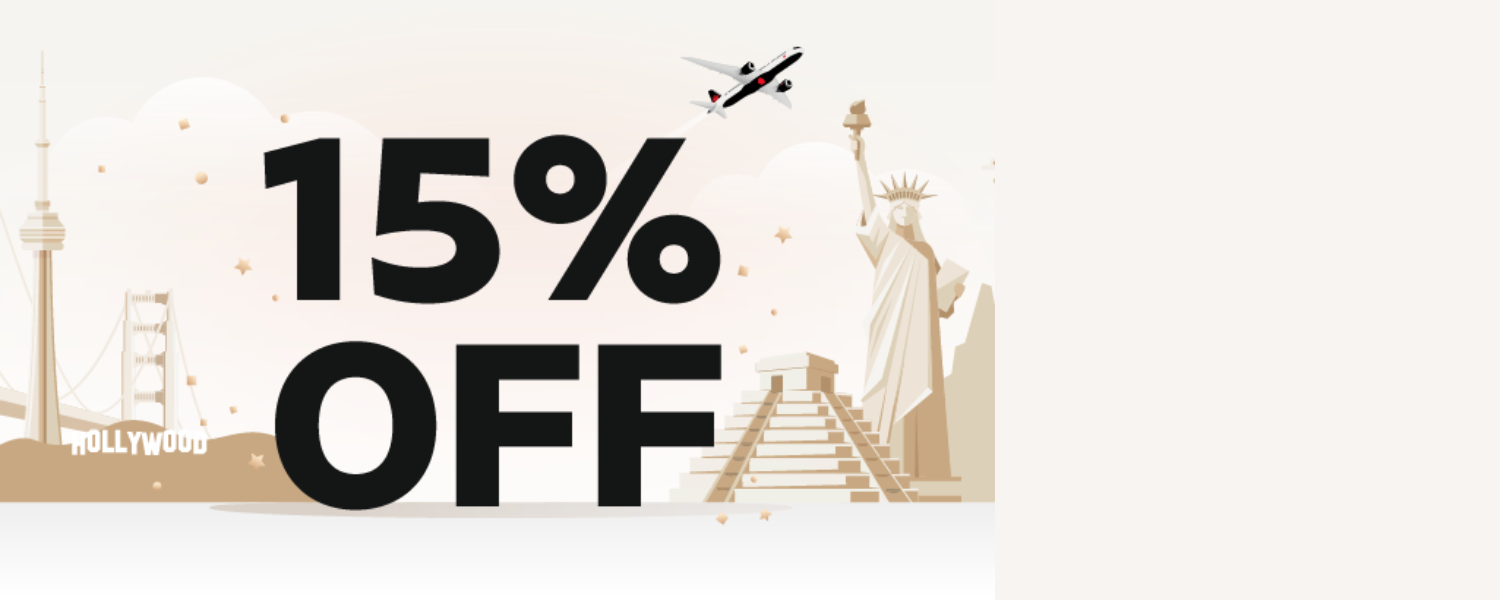15% off Air Canada flight rewards with FLY15OFF