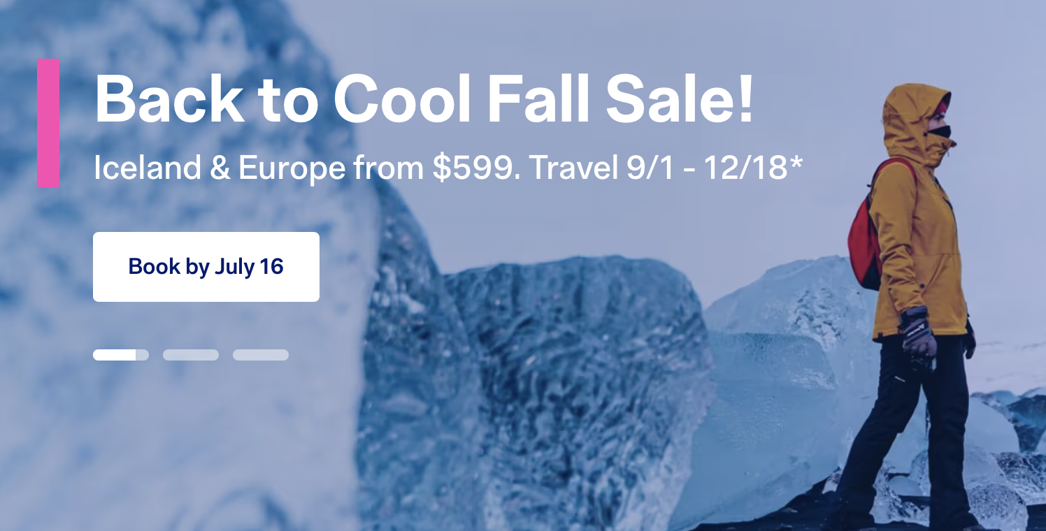 Icelandair limited-time Canadian sale from Halifax, Toronto and Vancouver